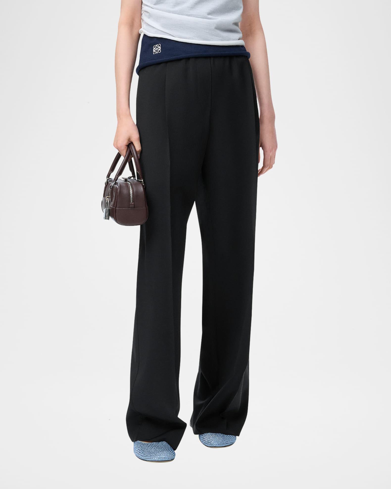 Logo Waistband Wide-Leg Trousers Product Image