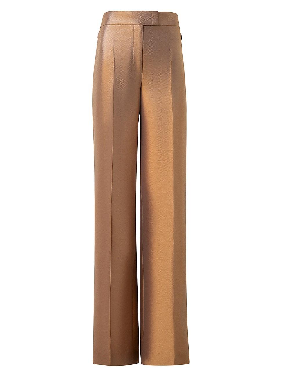 Womens Fior Metallic Straight Trousers Product Image
