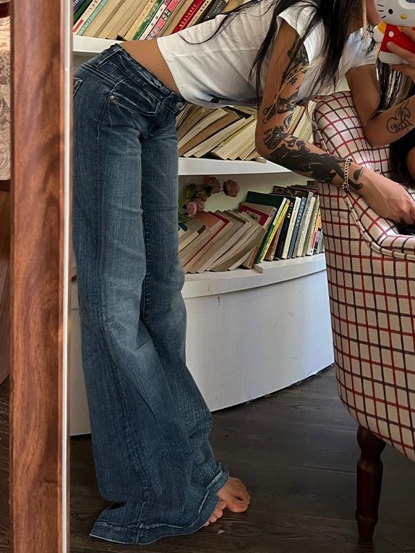 Vintage Denim Y2K Flare Leg Jeans Product Image