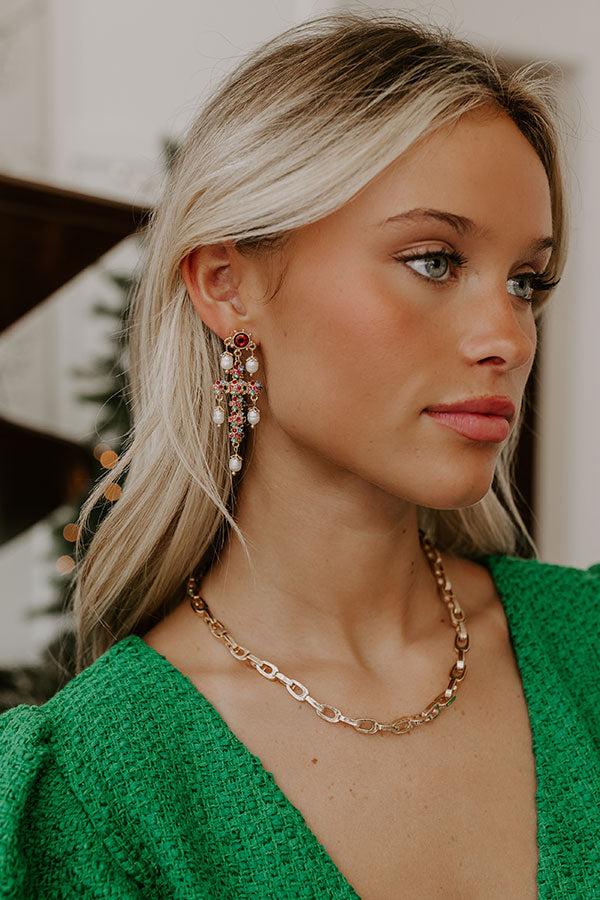 Chic Showstopper Earrings in Sangria Product Image