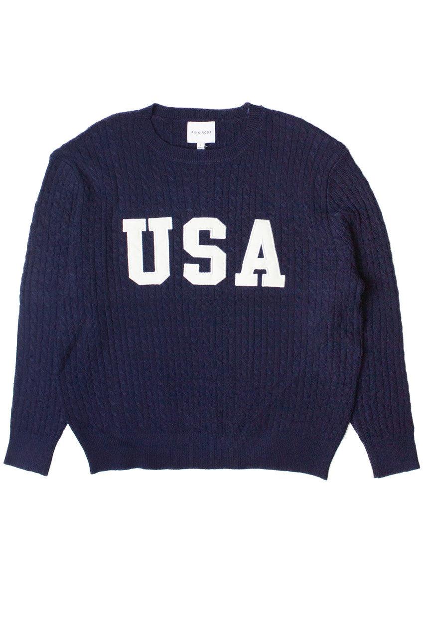 Cable Knit USA Sweater Product Image