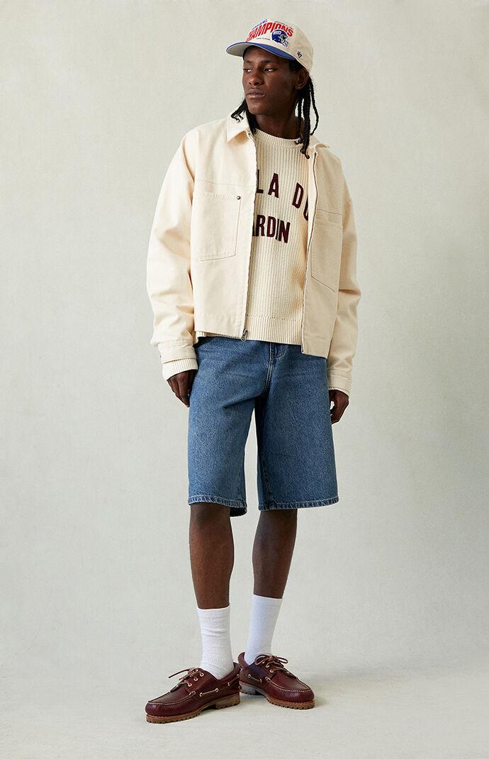 Dark Indigo Extreme Baggy Denim Shorts Product Image