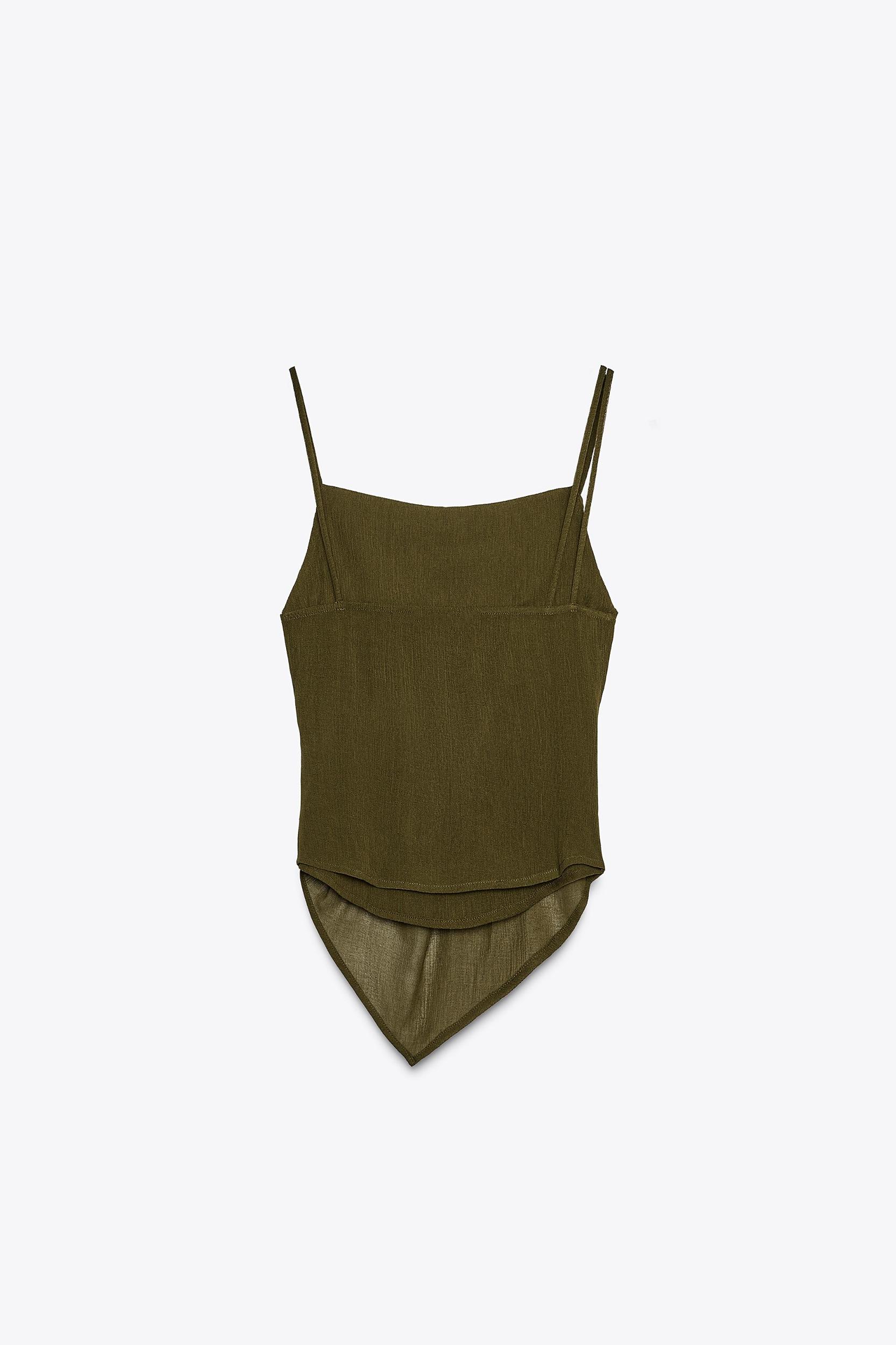 SEMI-SHEER TEXTURED ASYMMETRIC TOP Product Image