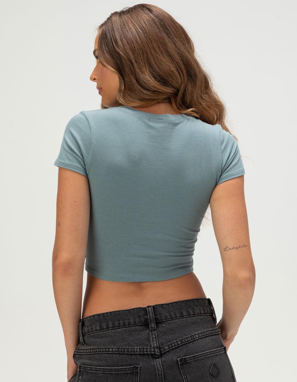 TILLYS Womens Baby Tee - DUSTY BLUE Product Image