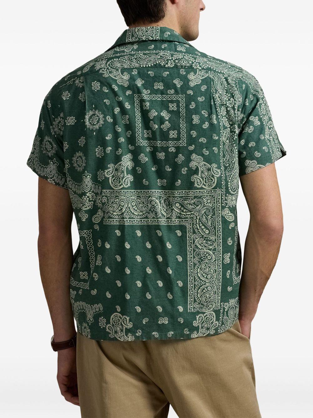 bandana-print short-sleeve shirt Product Image