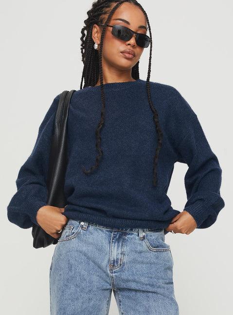Ryanna Sweater Navy Product Image