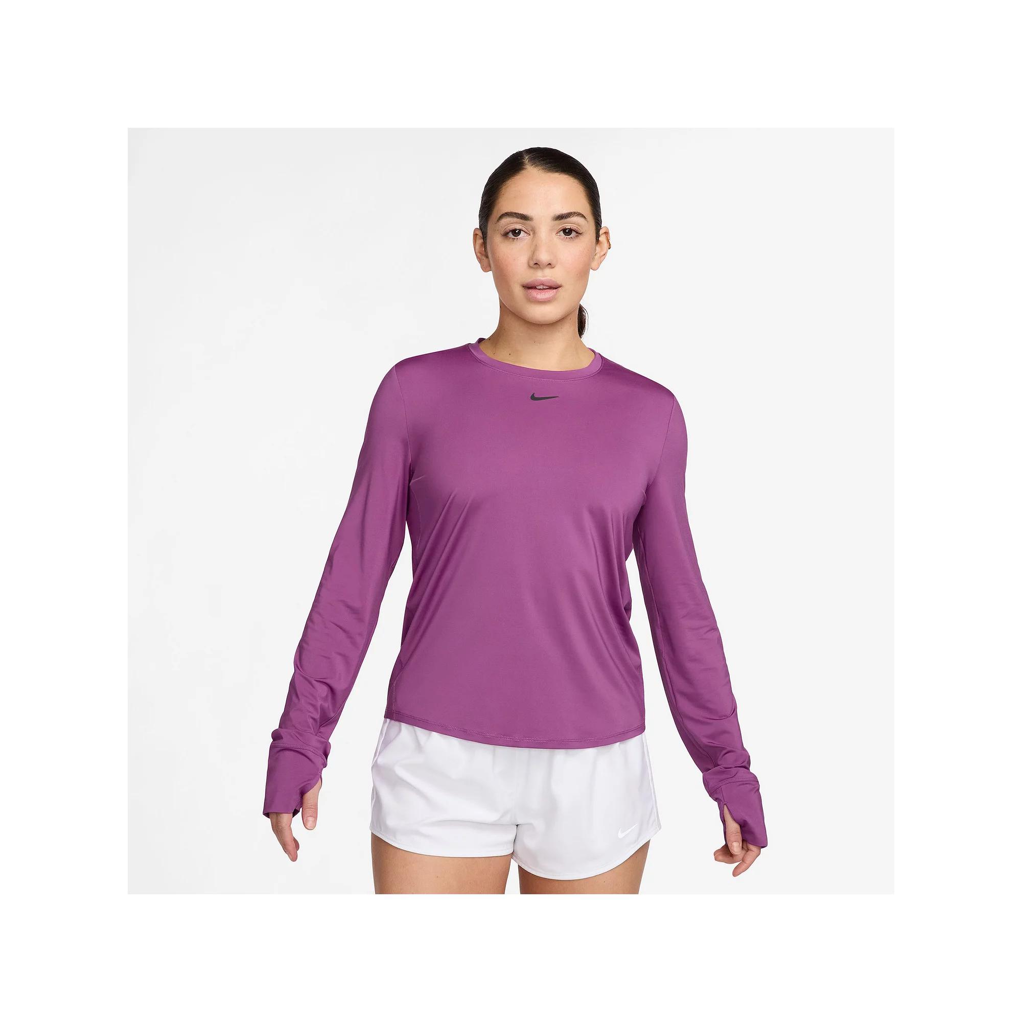 Women's Nike One Classic Dri-FIT Long Sleeve Top, Size: XXL, Fuschia Product Image