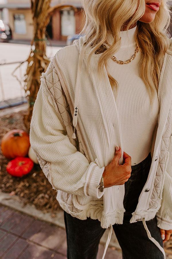 Misty Starlight Light Weight Knit Jacket in Ivory Product Image