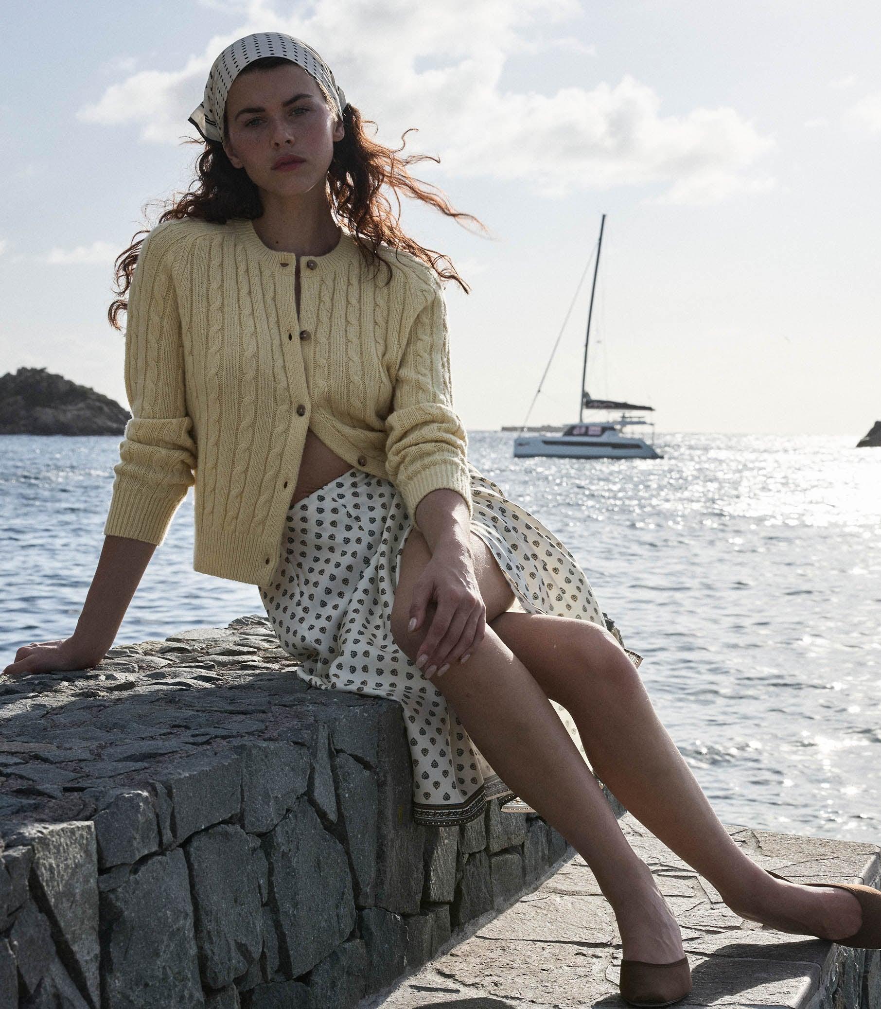 DELIA SKIRT -- RIVIERA FOULARD Product Image