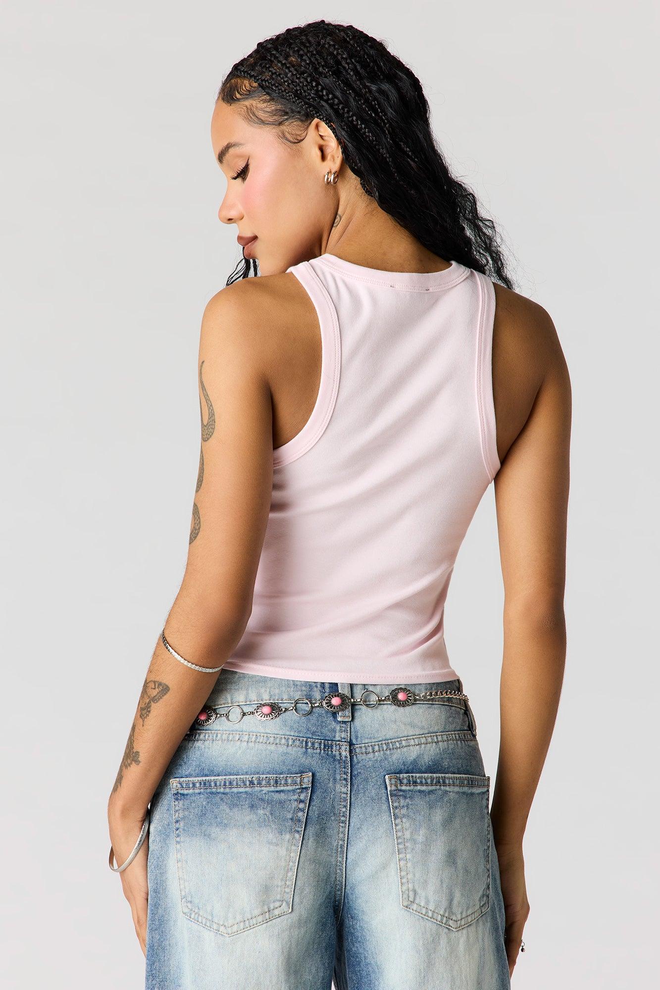 Rhinestone Ribbed Tank Female Product Image