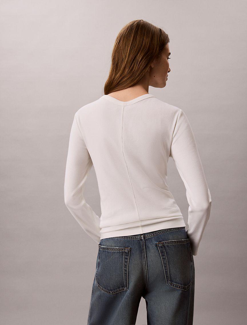 Woven Monologo Fine Rib Slim Cardigan Product Image