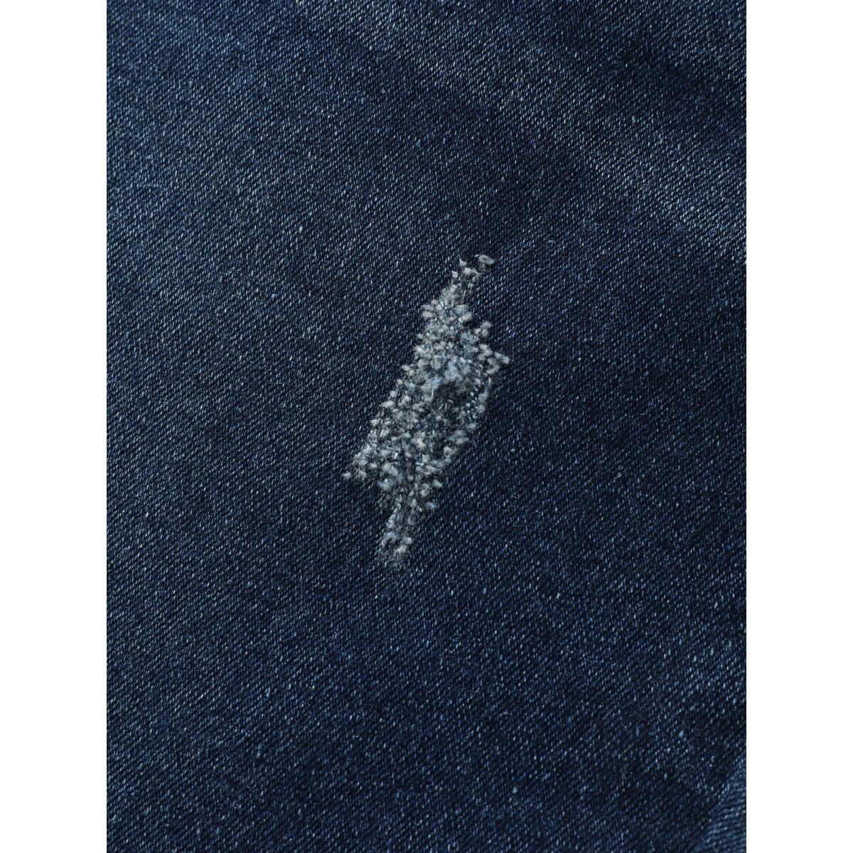 Plus Size Stretchy Mid-Rise Skinny Fit Jeans Women Bluevintage Leisure Distressed High stretch Slanted pocket Jeans BloomChic 22/3X Product Image