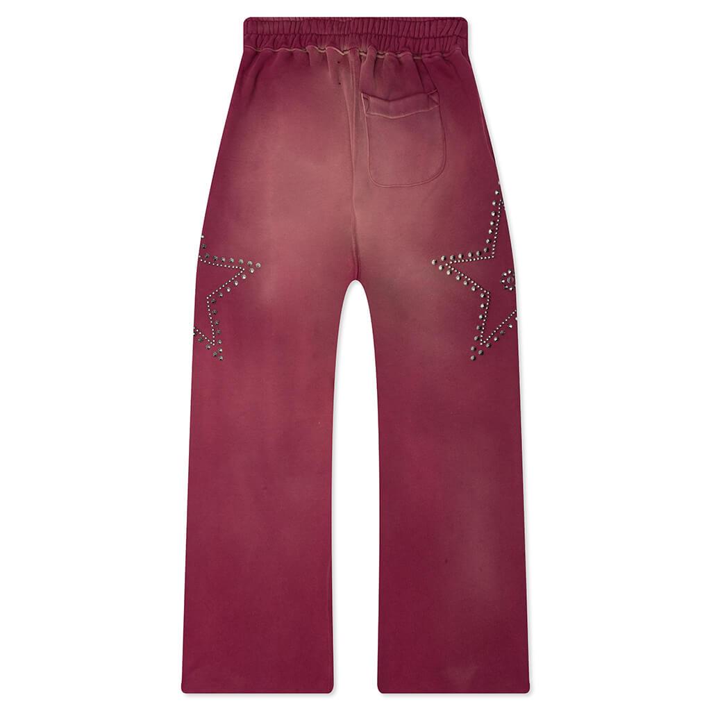 Star Studded Sweatpant - Burgundy Male Product Image