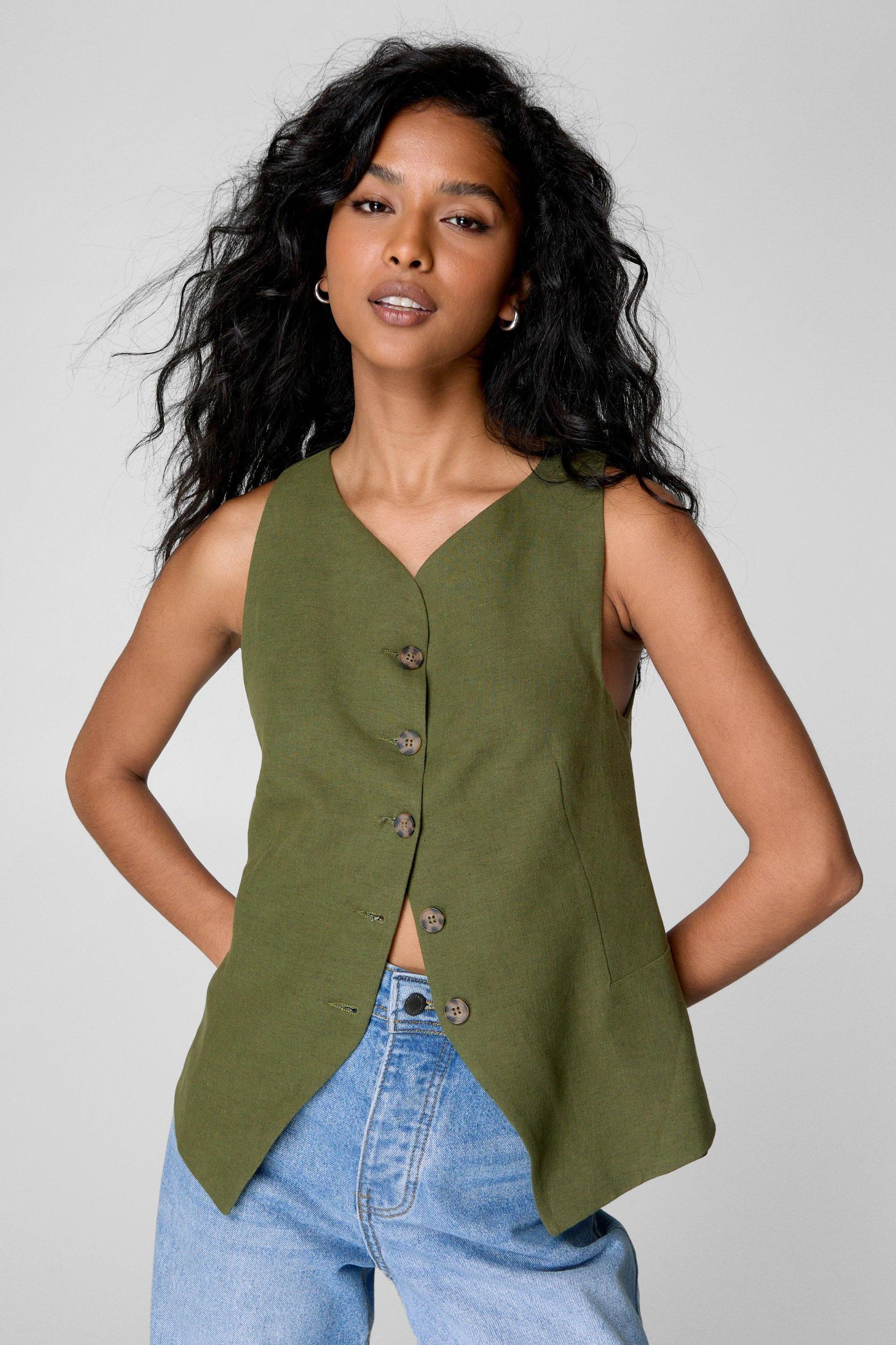 Button Front Waist Coat Product Image