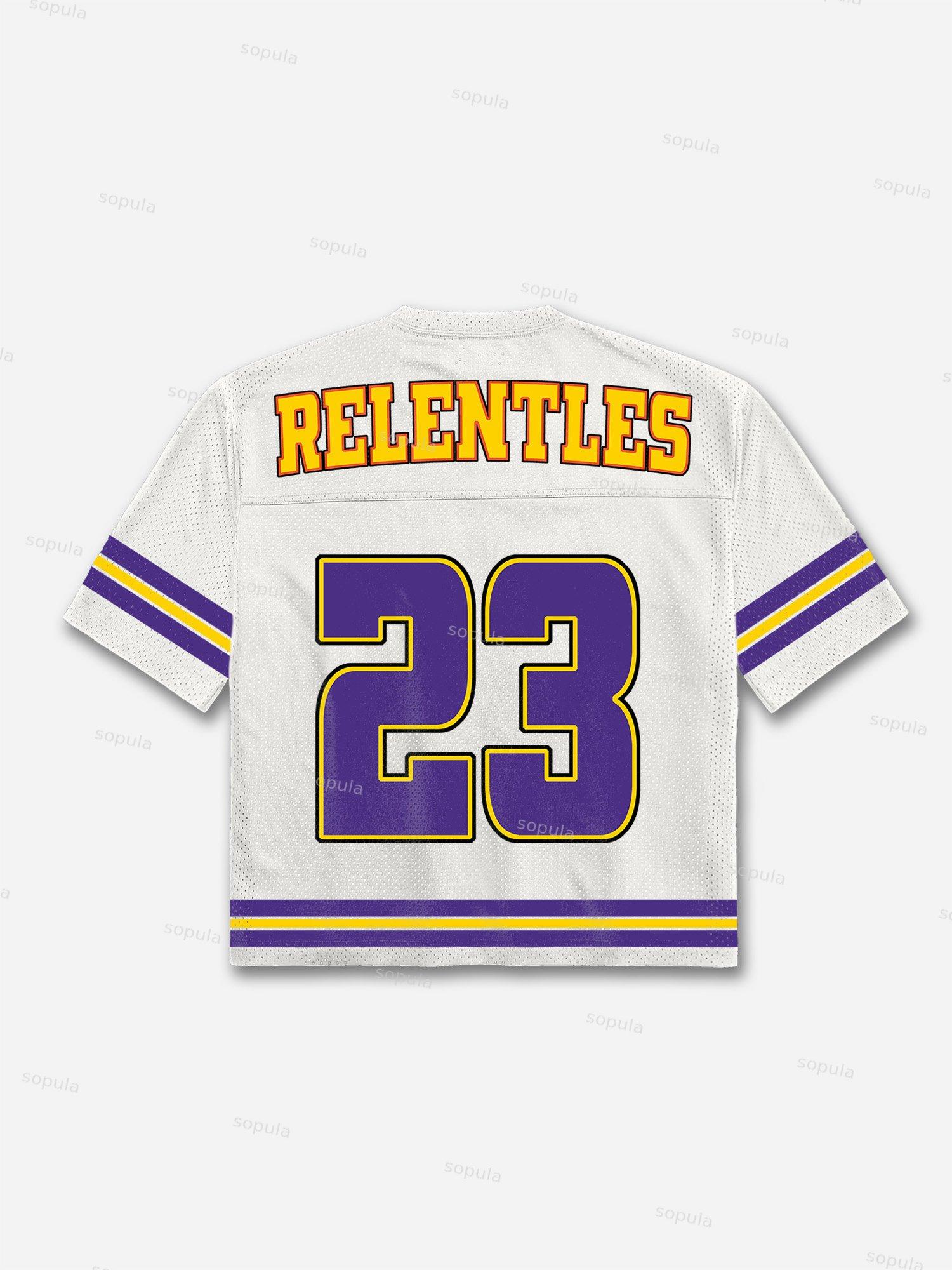 No.23 Football Print Blokecore Mesh Football Jersey T-shirt Product Image