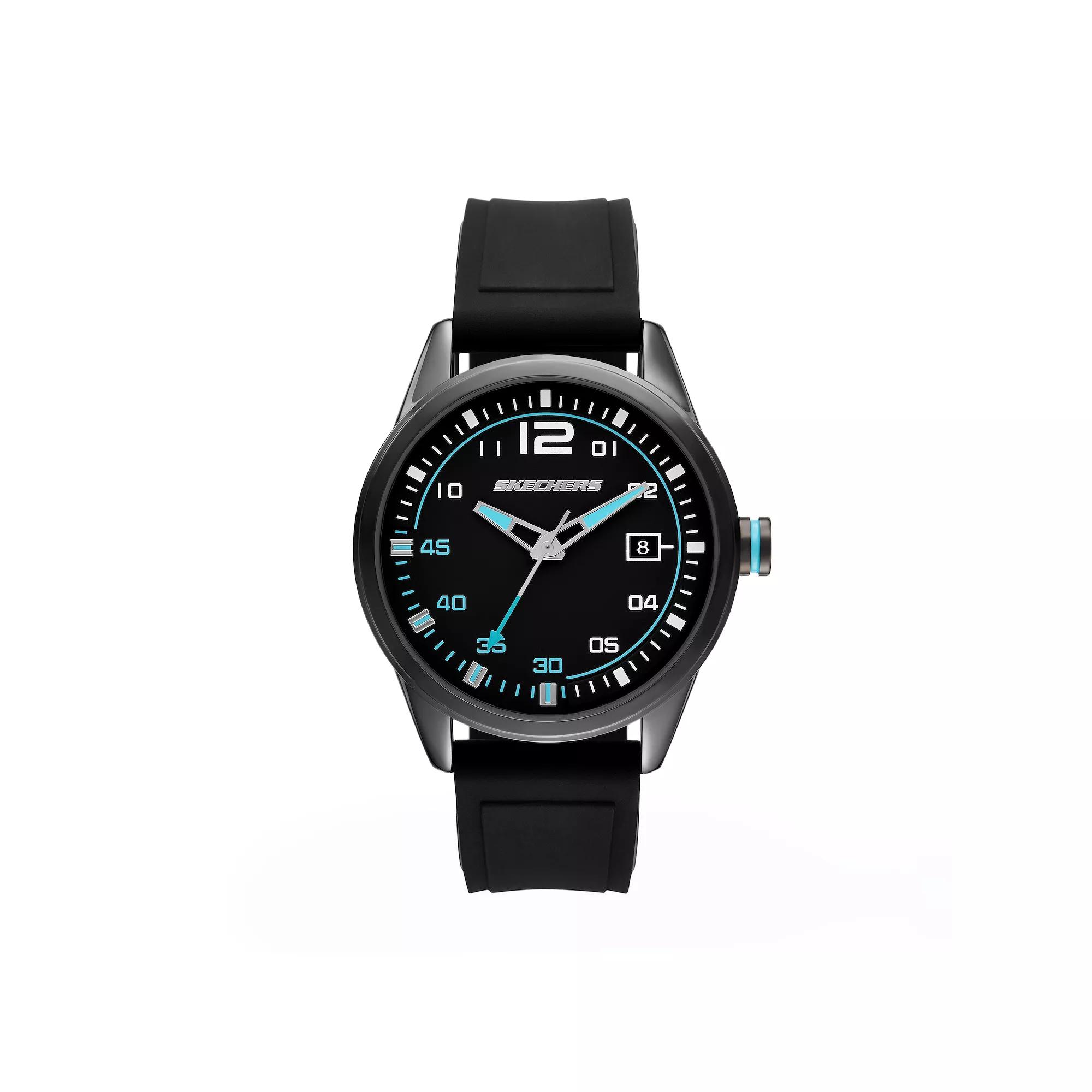 Skechers® Slauson Men's Silicone Watch, Size: 45MM, Black Product Image