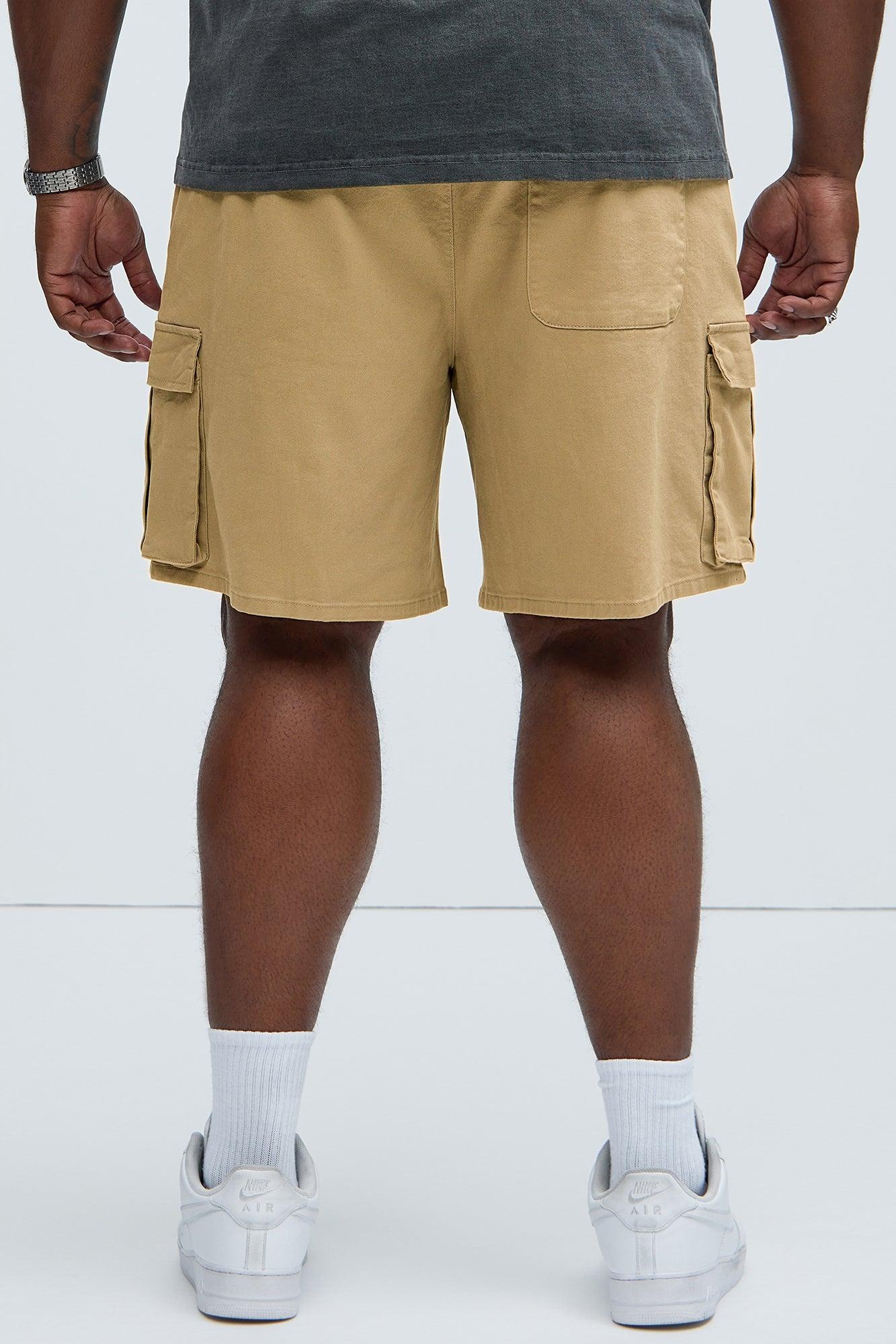 Twill Volley Cargo Shorts - Khaki Product Image