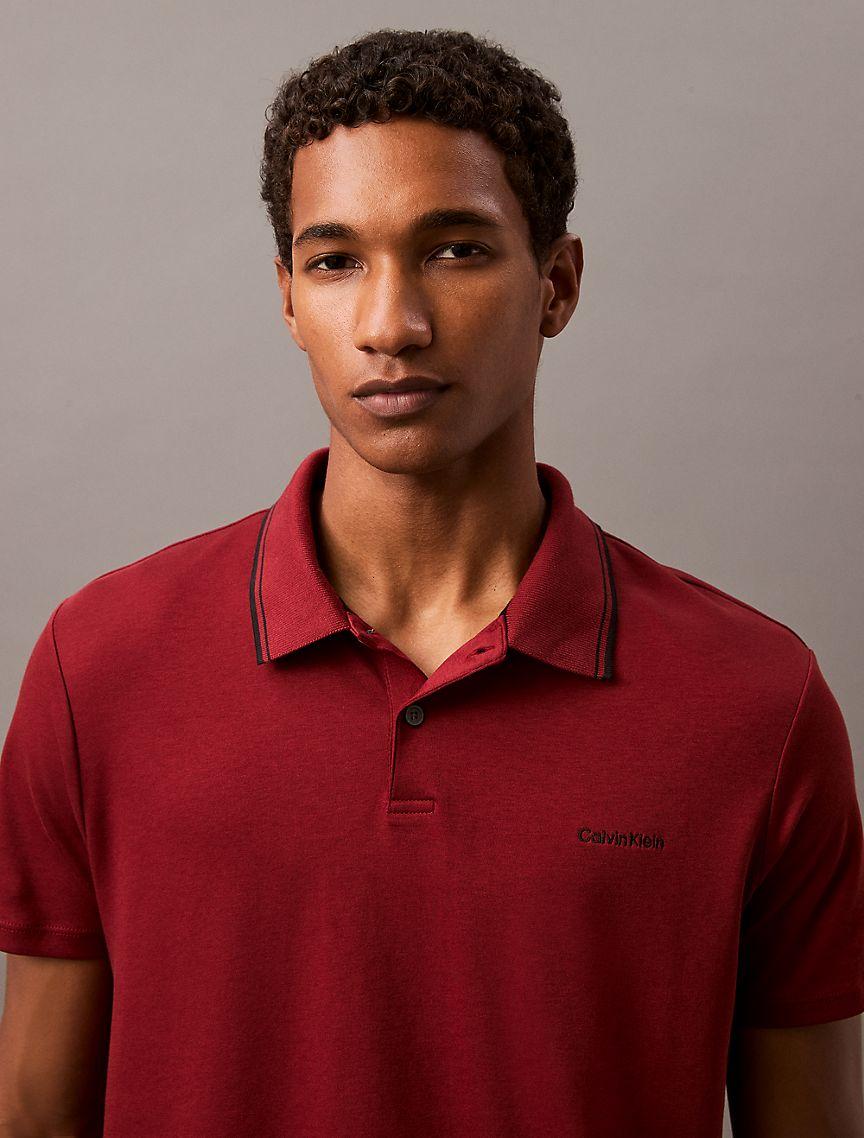 Liquid Cotton Tipped Polo Shirt Product Image