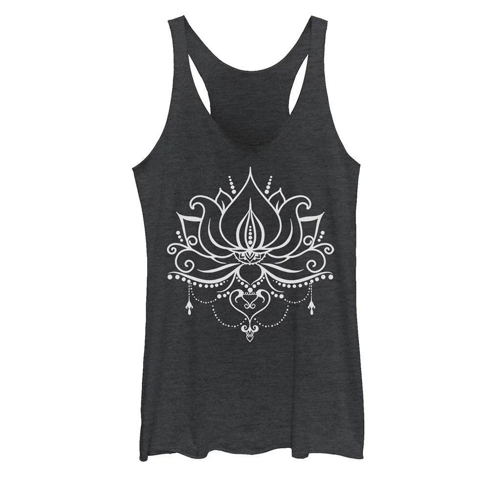Juniors' Tie Dye Lotus Bloom Graphic Tank Top, Girl's,  Product Image