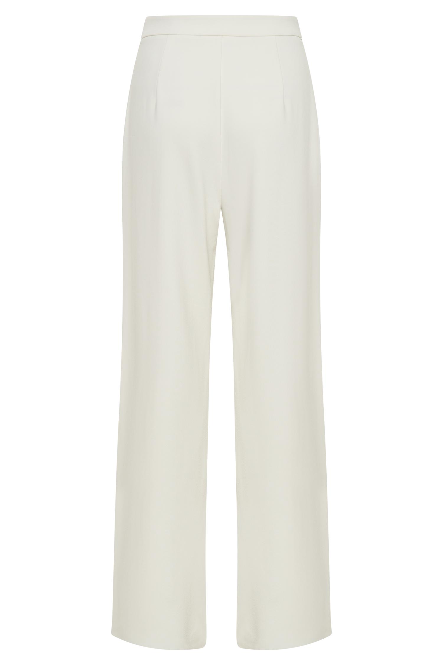 Antonia Pleated Wide Leg Pants - Ivory Product Image