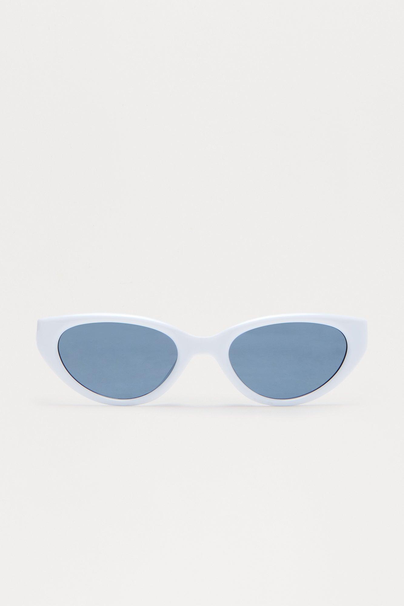 Small Talk Cat Eye Sunglasses - White Female Product Image