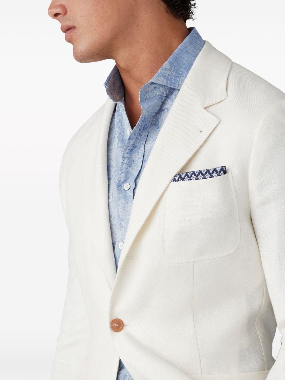single-breasted linen blazer Product Image