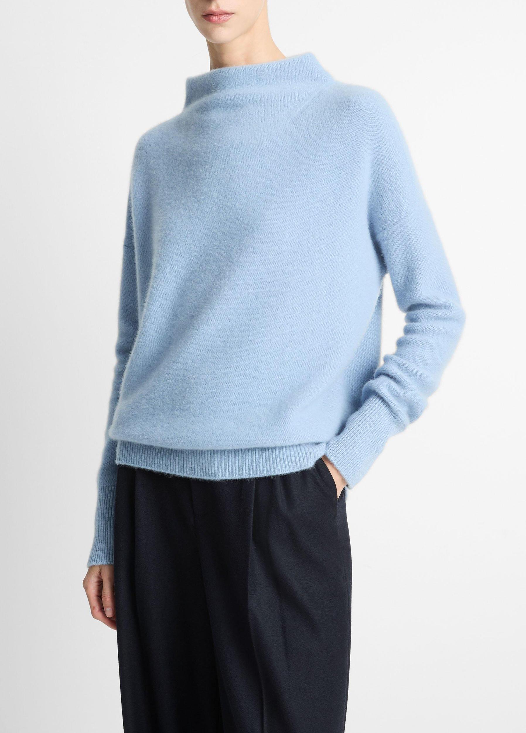 Plush Cashmere Funnel-Neck Sweater Product Image