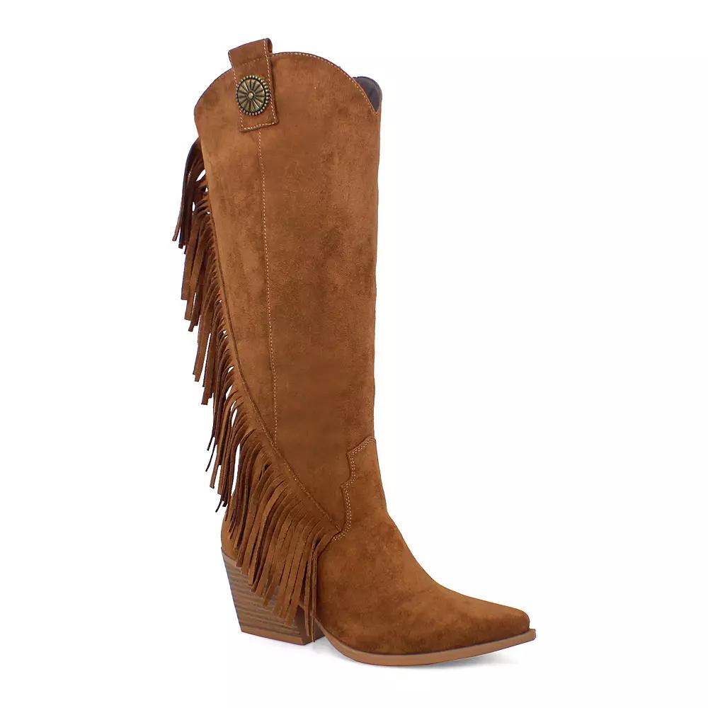 Yoki Gayle-29 Women's Knee-High Fringe Boots,  Product Image