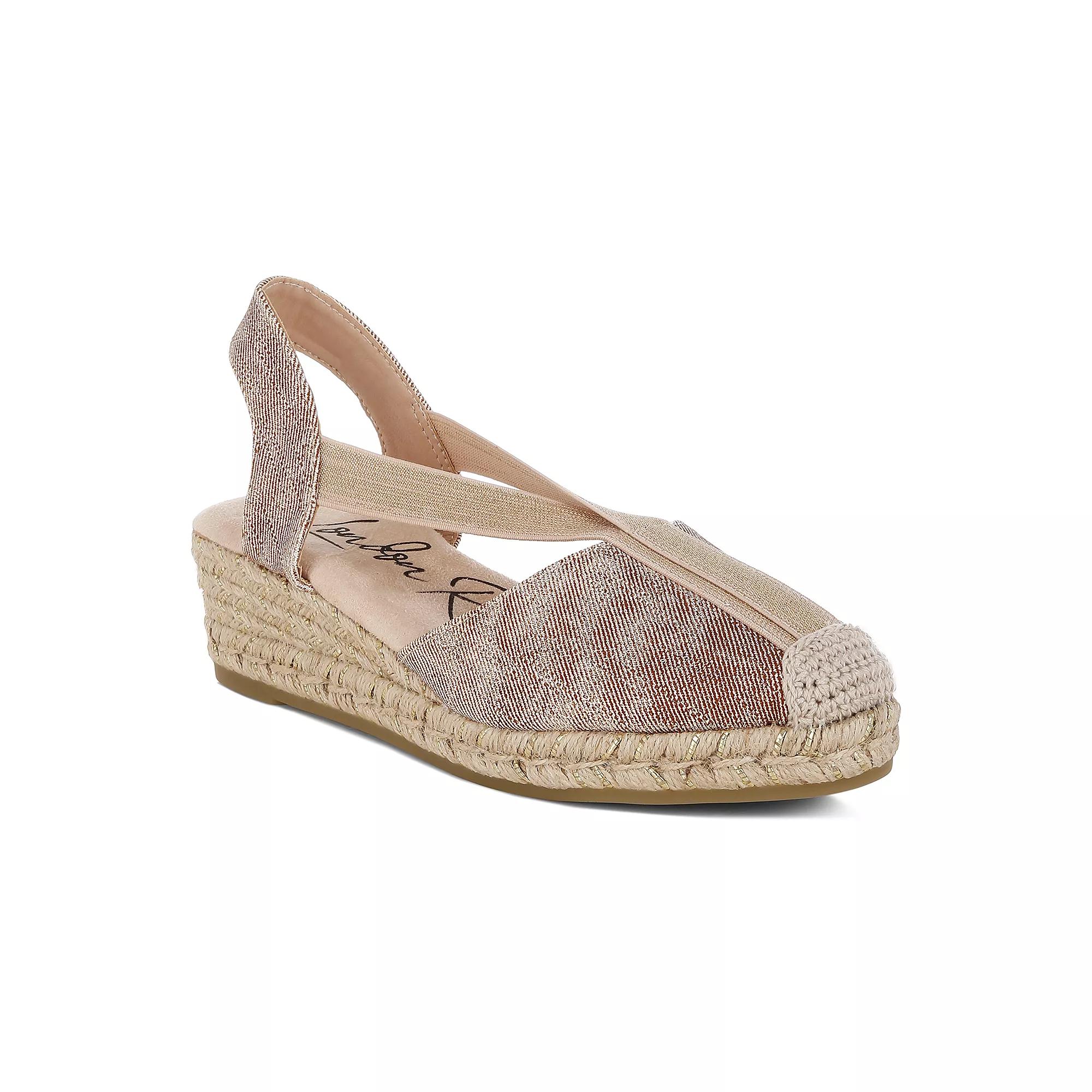 London Rag Port Side Women's Espadrille Wedge Sandals, Size: 8, Blush Product Image