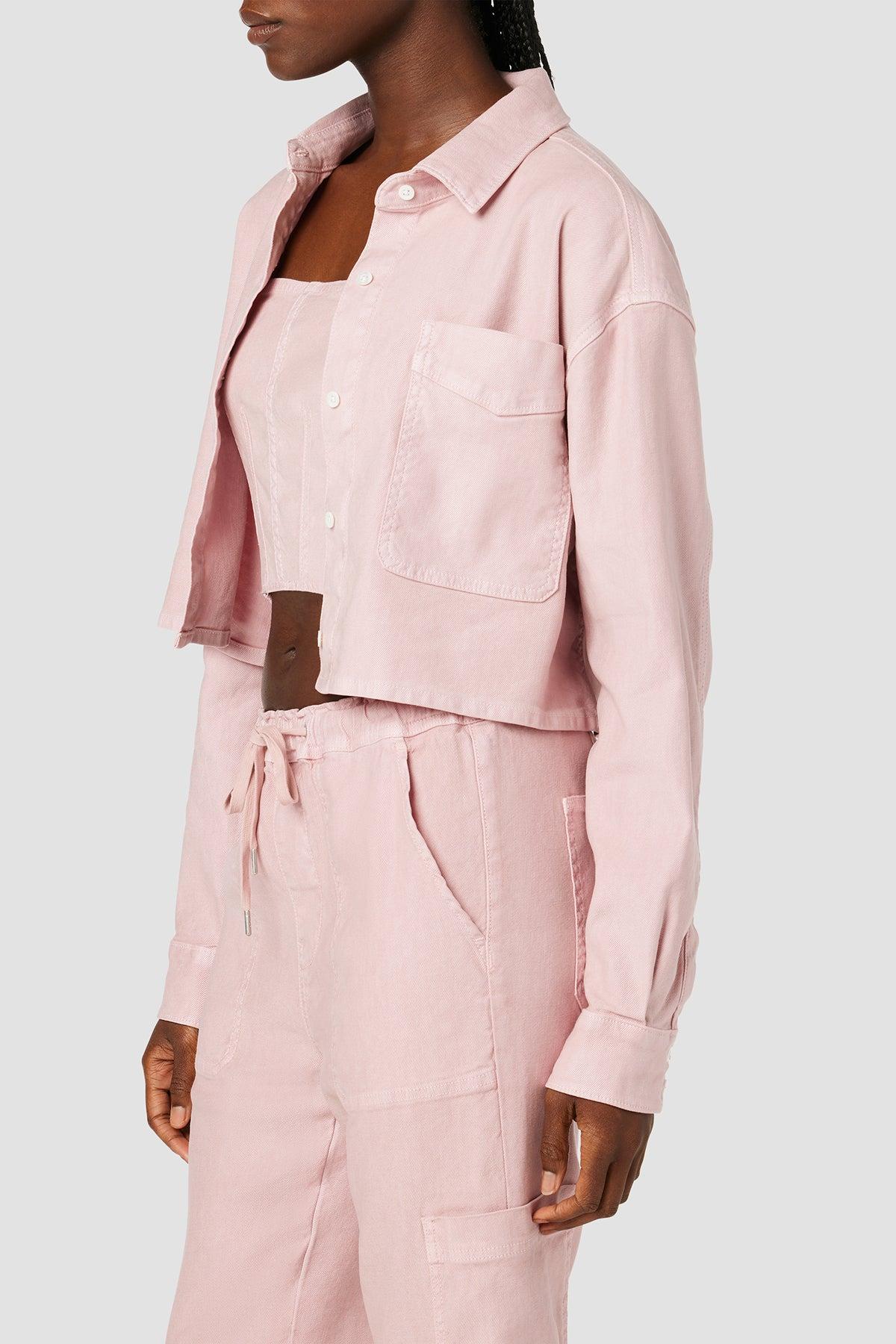 Oversized Cropped Shirt Female Product Image