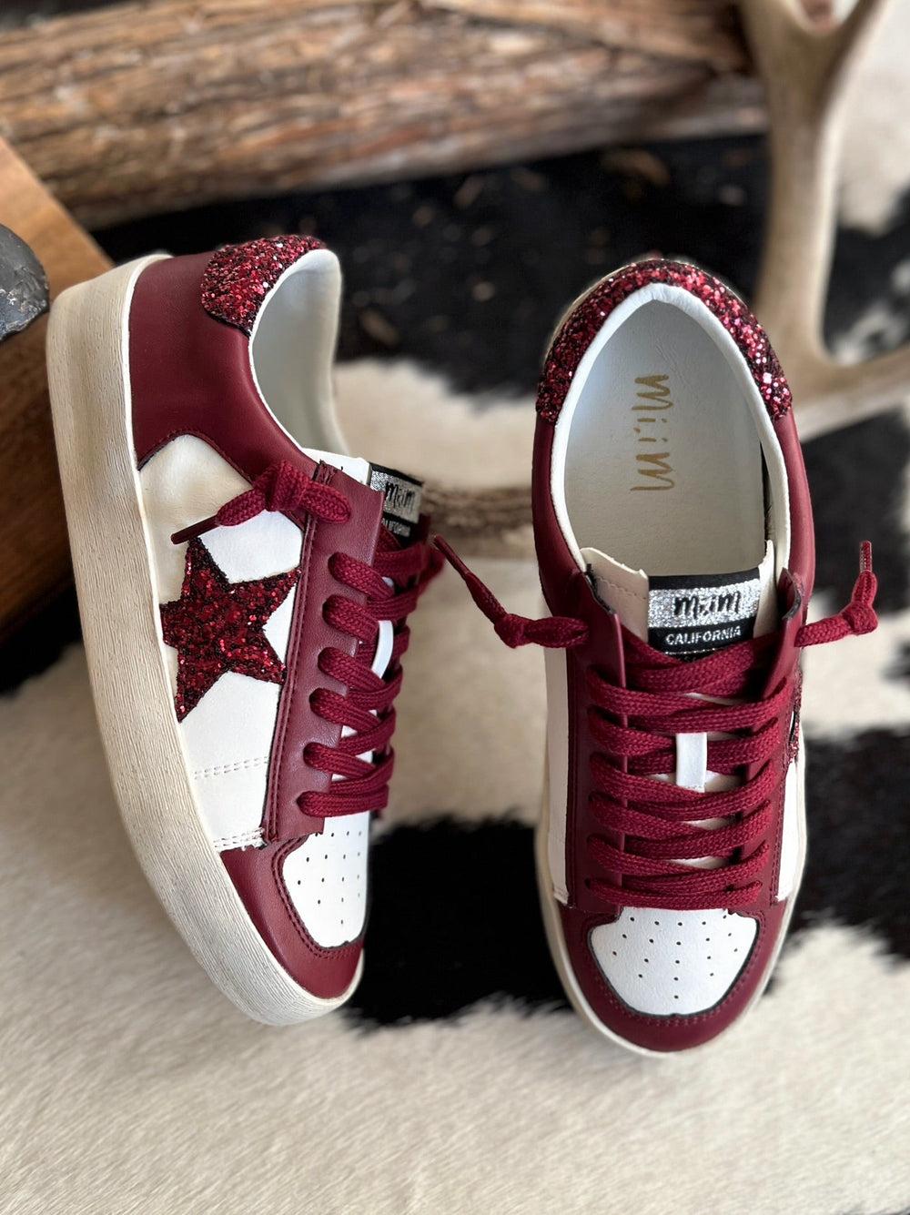 Maroon Candace Star Sneaker Product Image