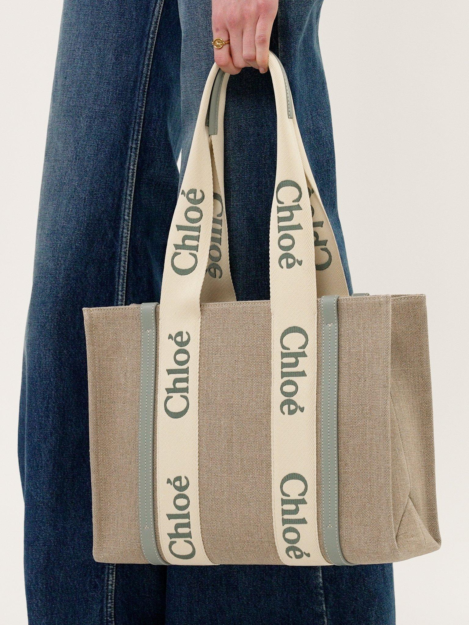 Woody tote bag in linen Product Image