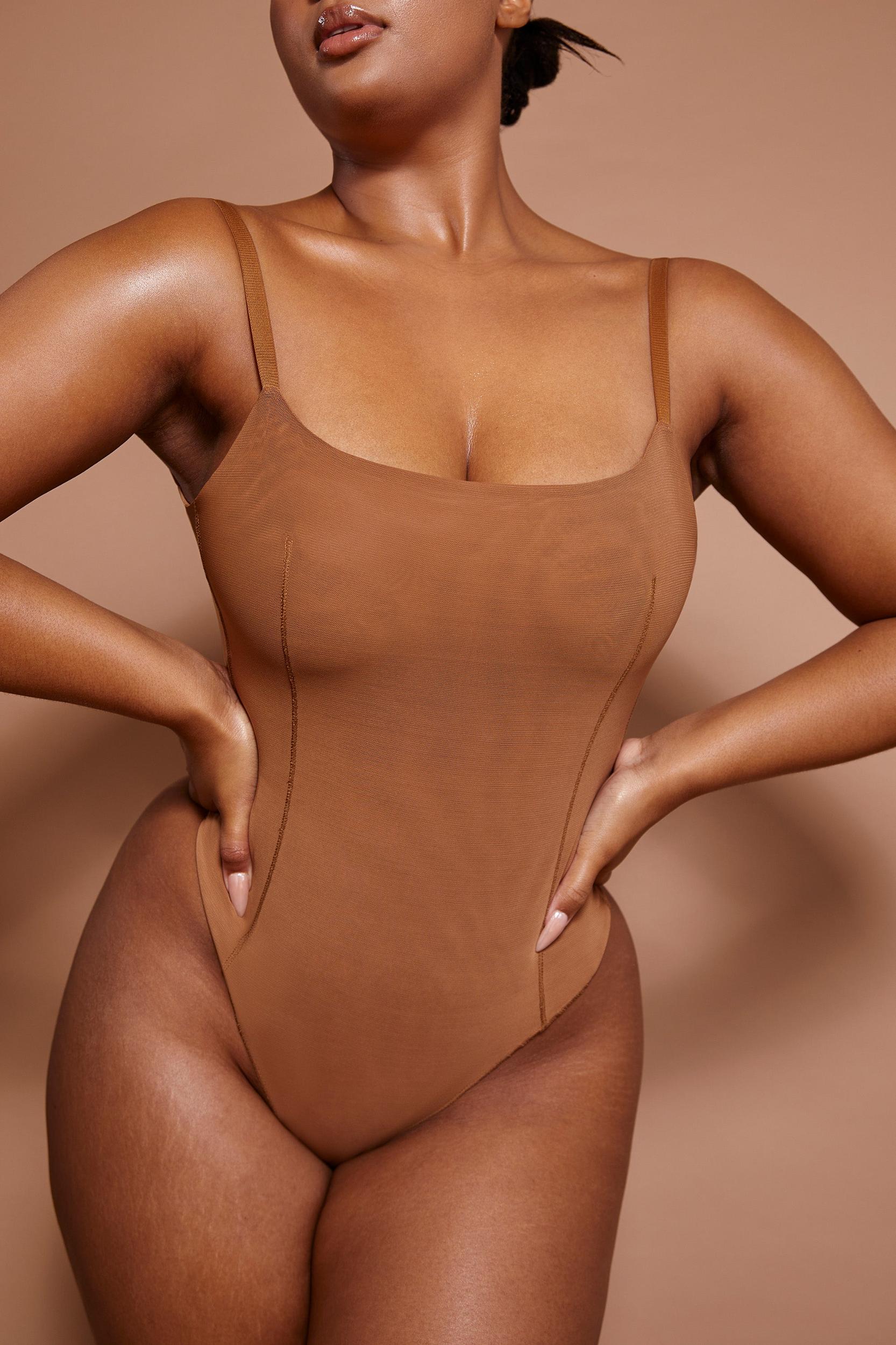 Soft Mesh Bodysuit in Almond Product Image