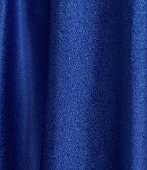 B. Darlin Cowl Neck Spaghetti Strap Lace Up Back Side Slit Dress Product Image