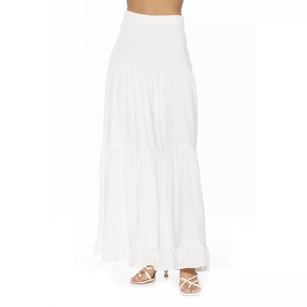 Women's ALEXIA ADMOR Halima Tiered Maxi Skirt,  Product Image