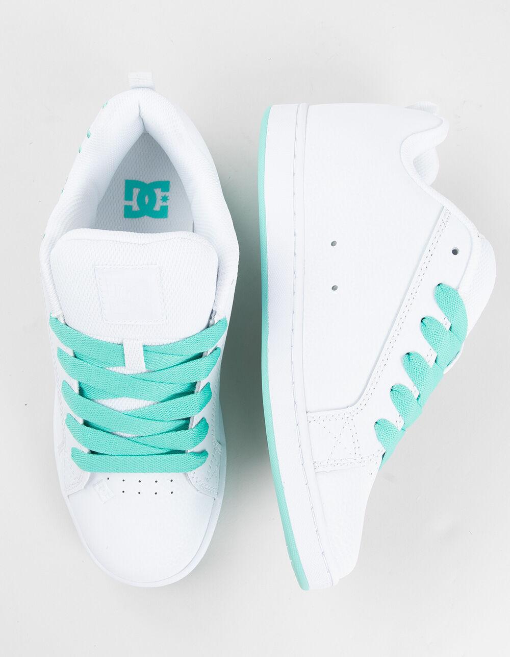 DC SHOES Court Graffik Womens Shoes - WHT/GREEN Product Image