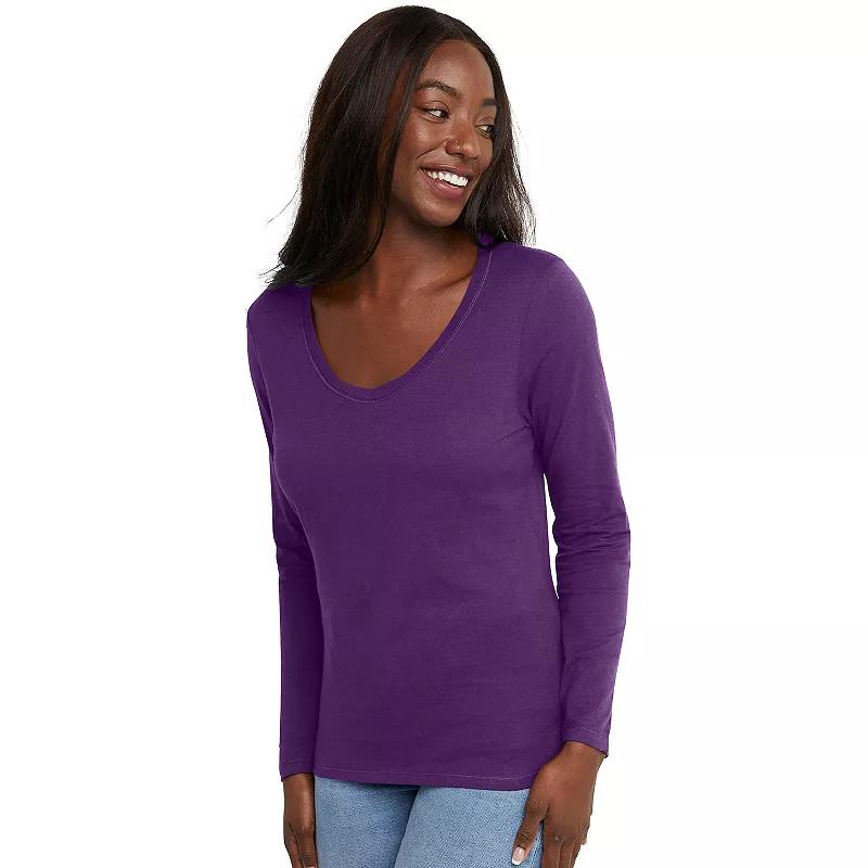 Women's Hanes® Originals Long Sleeve Tee,  Product Image