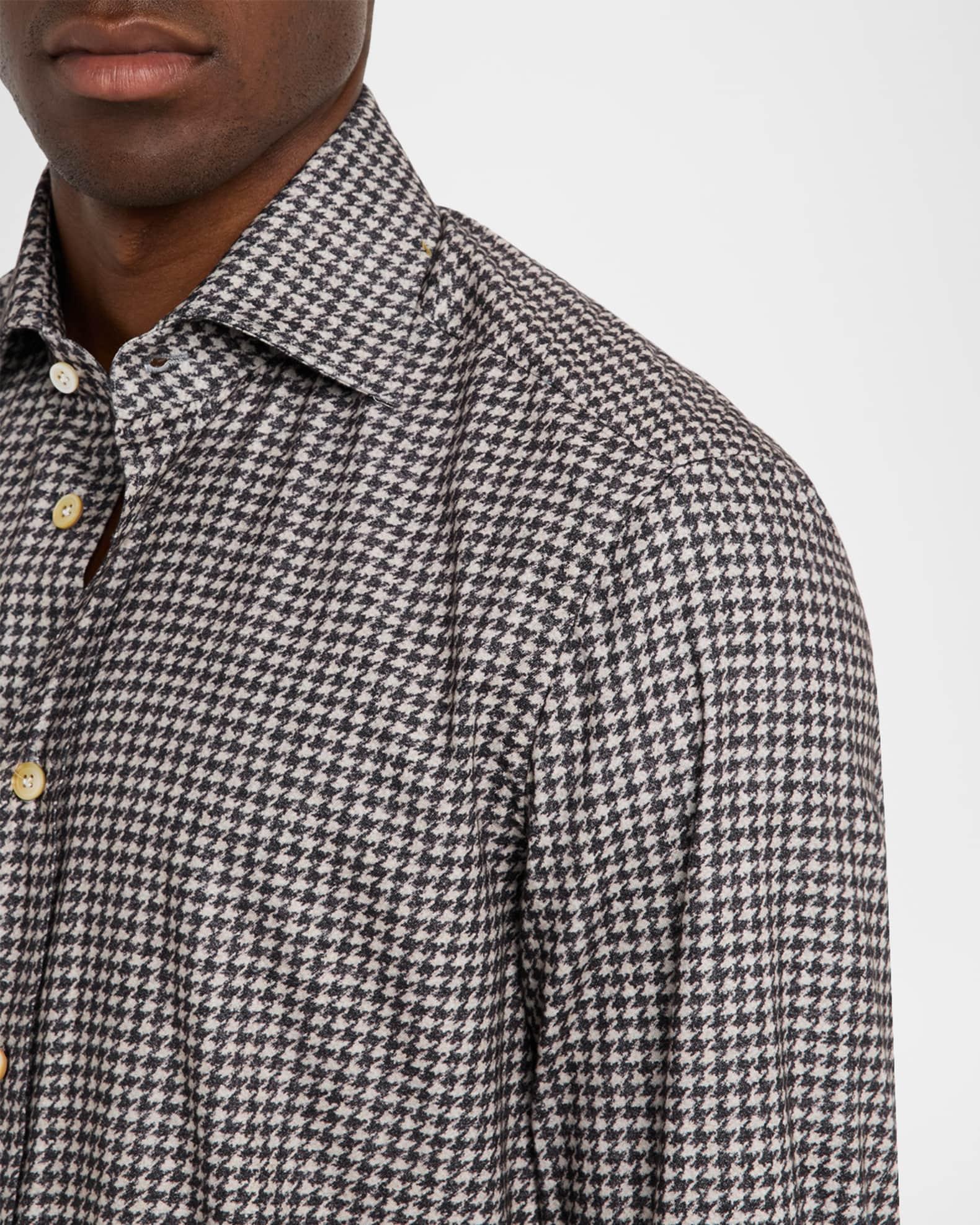 Men's Cotton Houndstooth Classic-Fit Sport Shirt Product Image