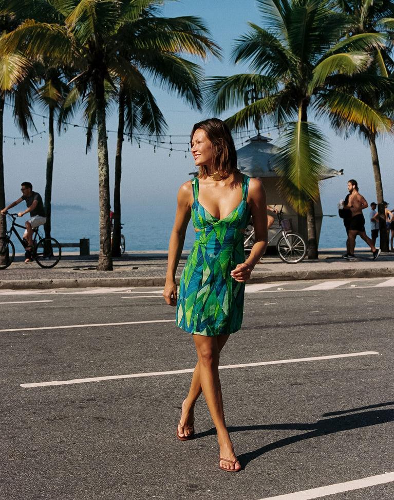 Mari Short Dress - Tropics Product Image