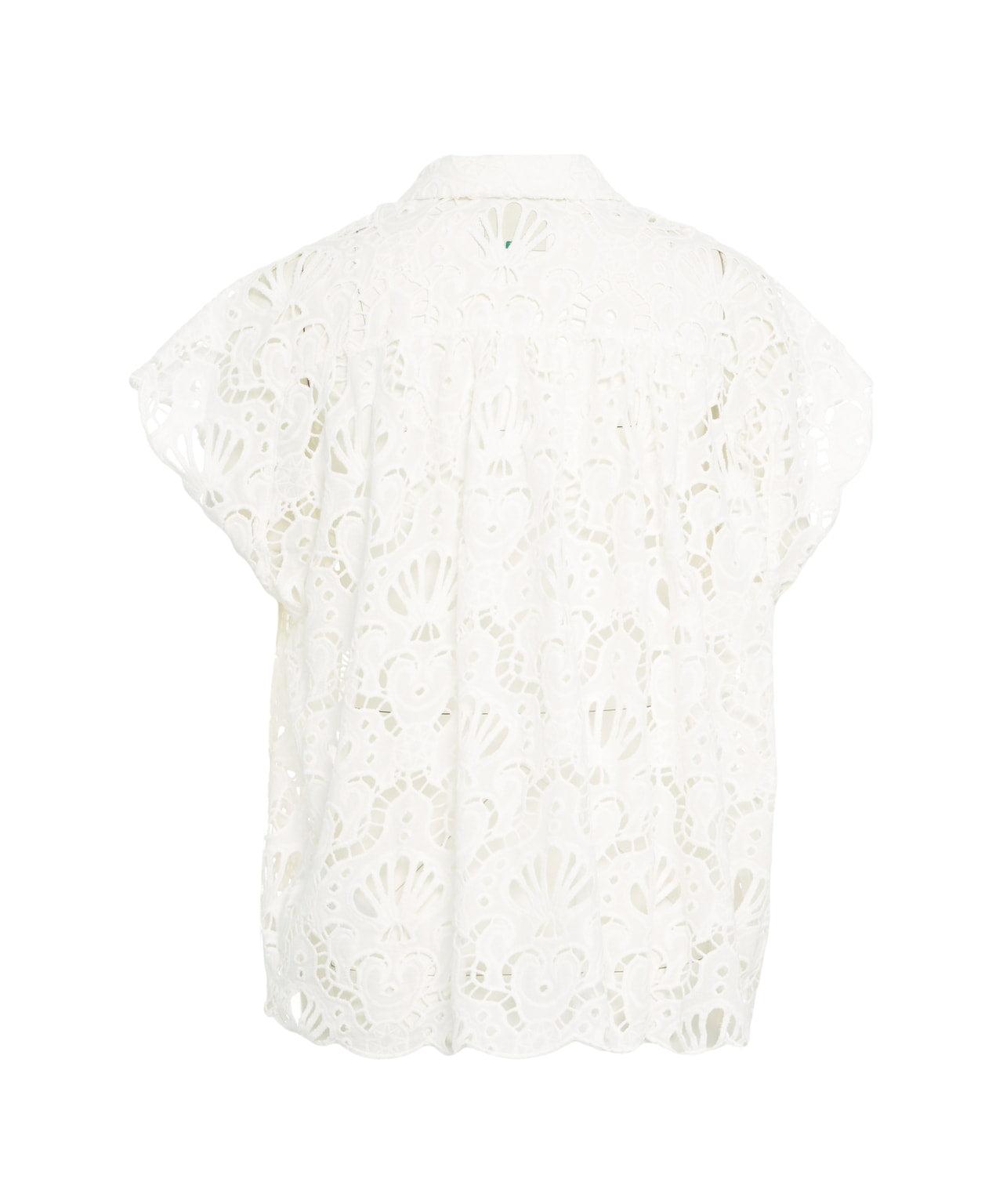 Blouse with perforated embroidery Product Image