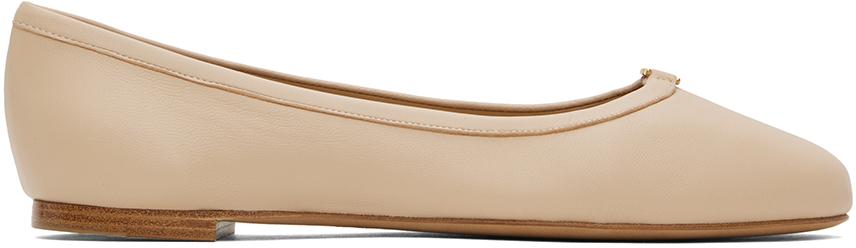 CHLOÉ Woman Ballet Flats Sand Size 9 Leather In Beige Product Image