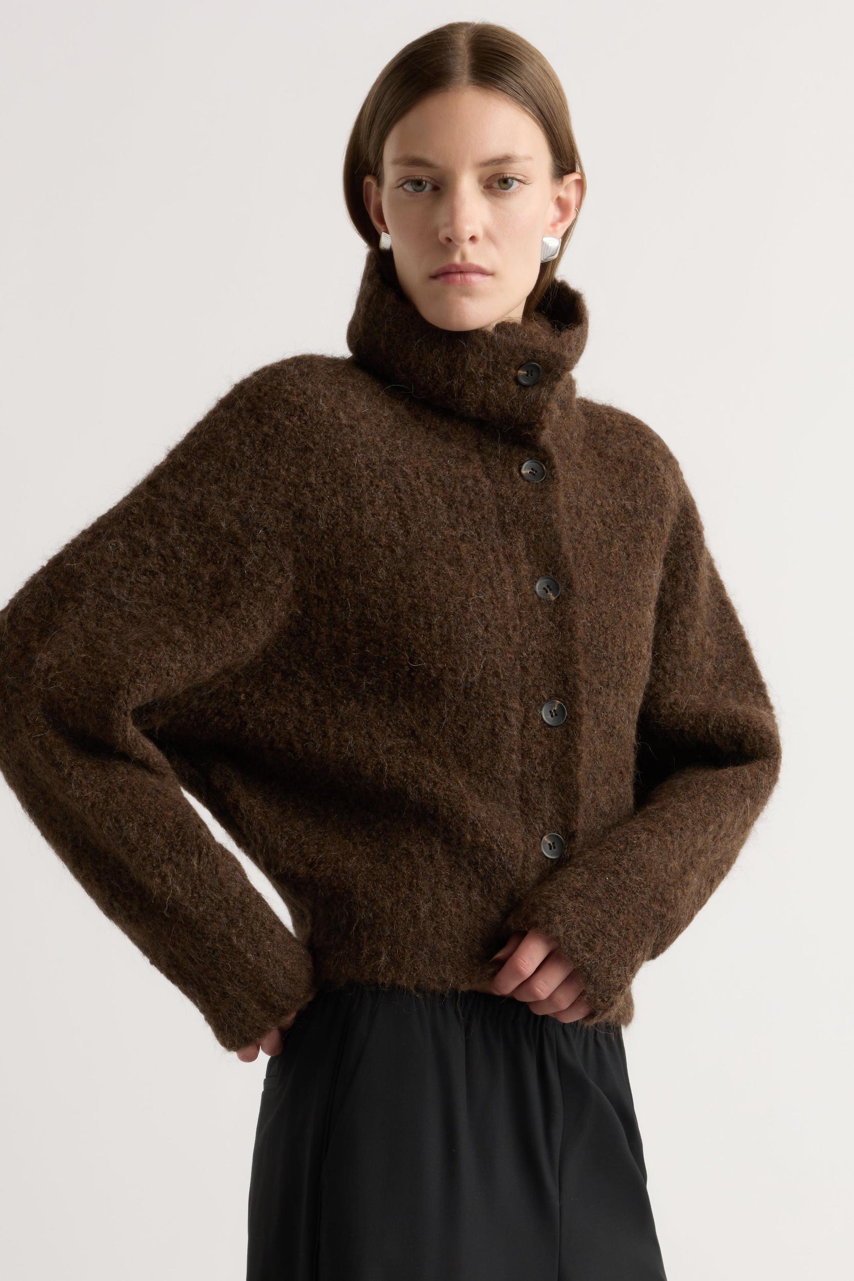 Sacha Fuzzy Alpaca-Wool Cardigan Product Image