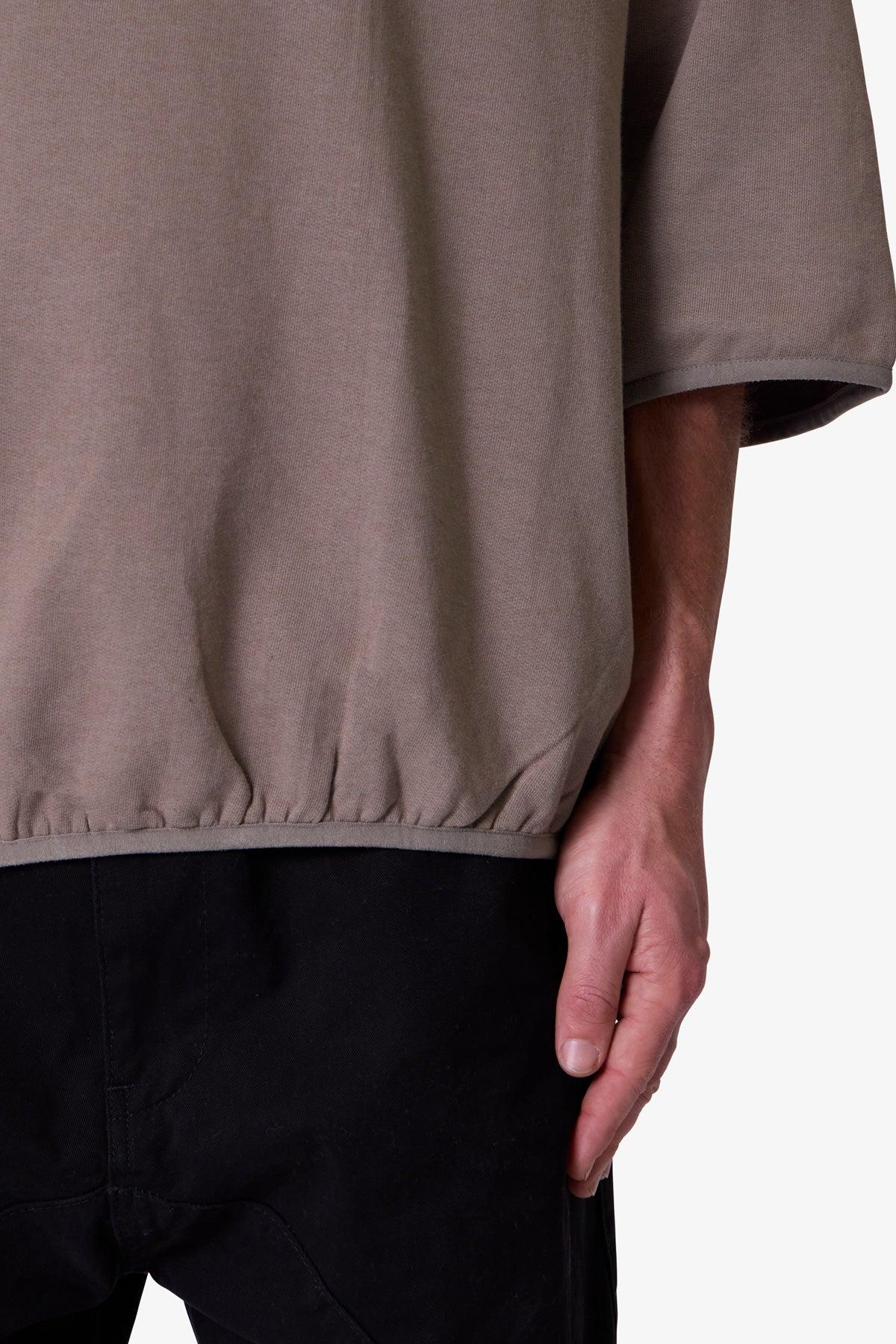 Oversized Knit Polo S/S Shirt - Bone Product Image