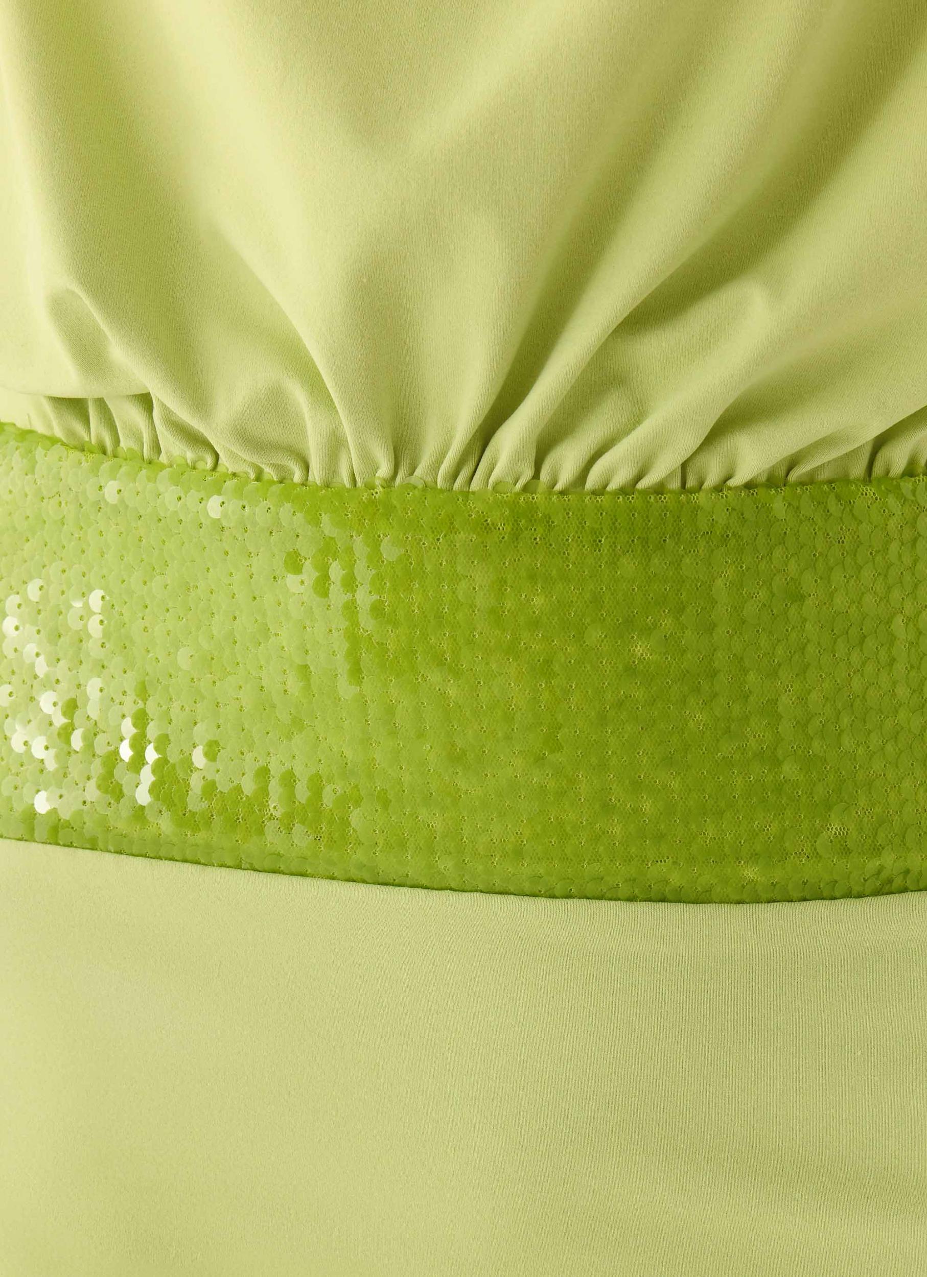 Carlie Halter Mini Dress - Lime Product Image