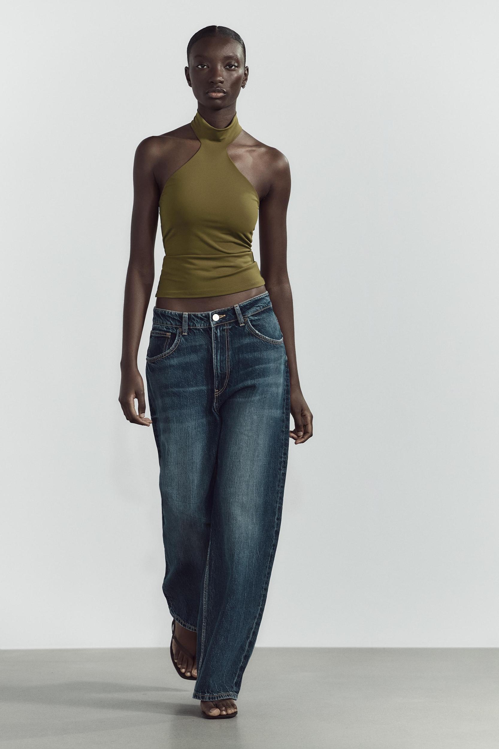 POLYAMIDE HALTER TOP Product Image