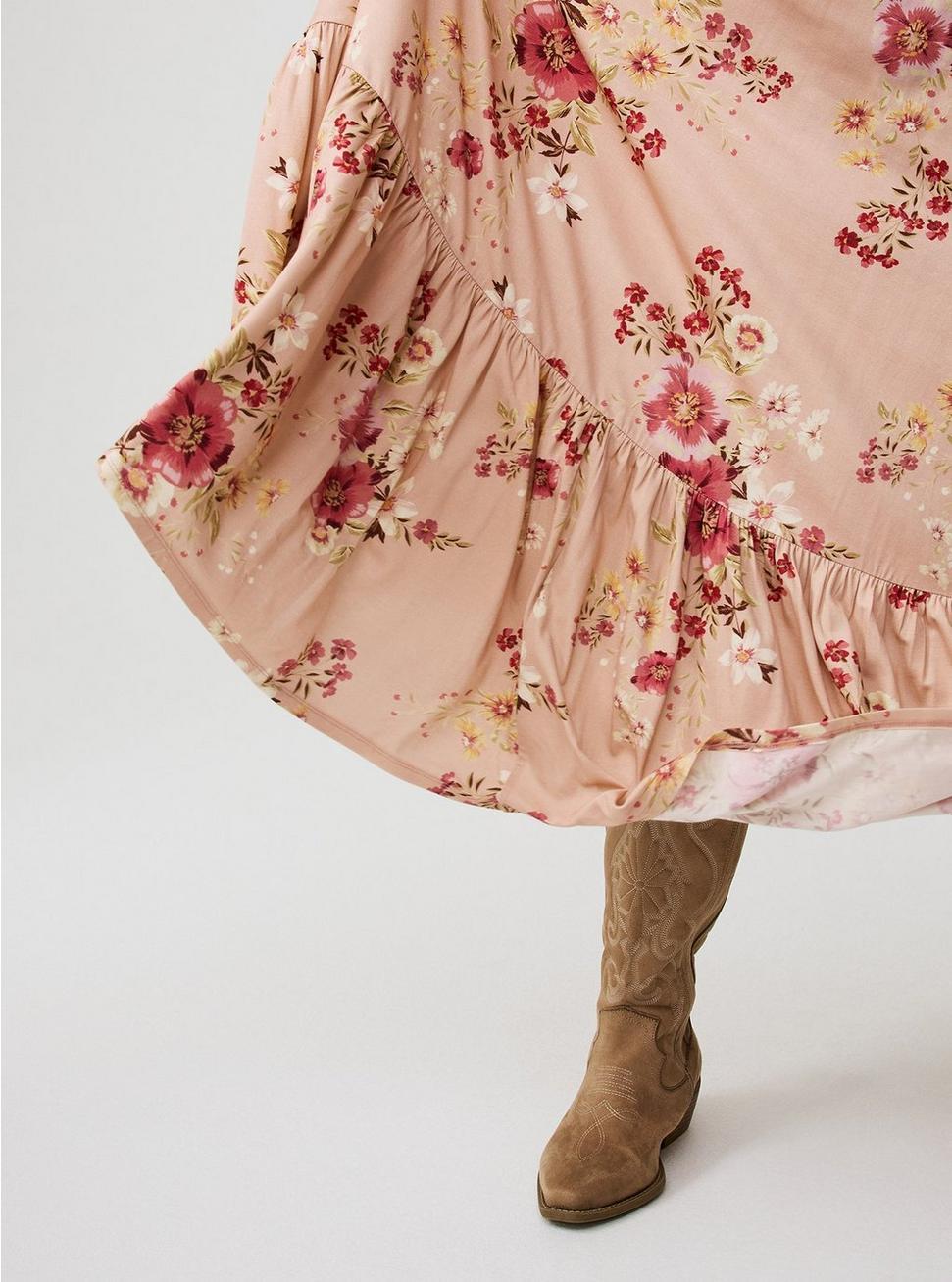 Maxi V-Neck Tiered Dress Product Image