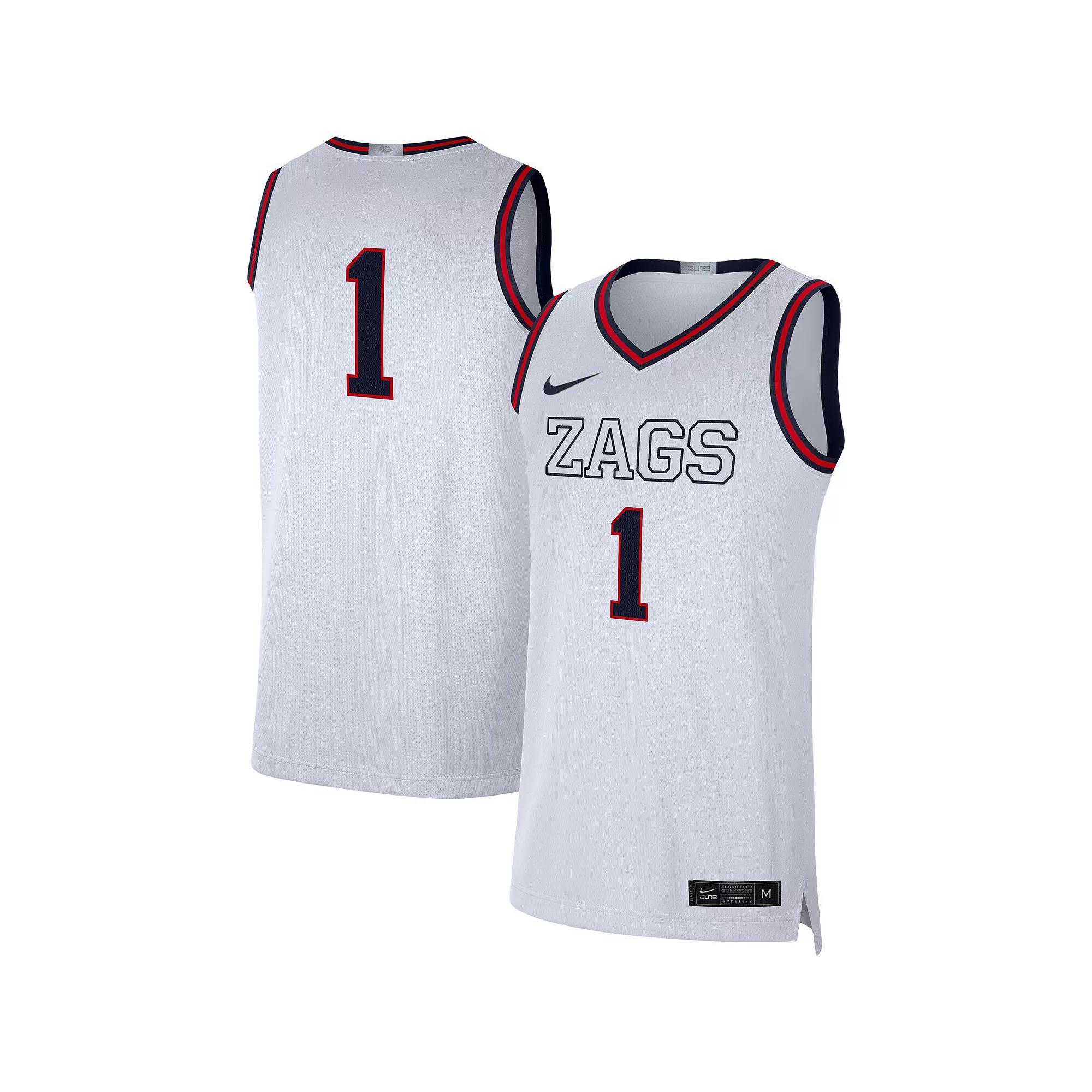 Men's Nike # White Gonzaga Bulldogs Limited Basketball Jersey,  Product Image