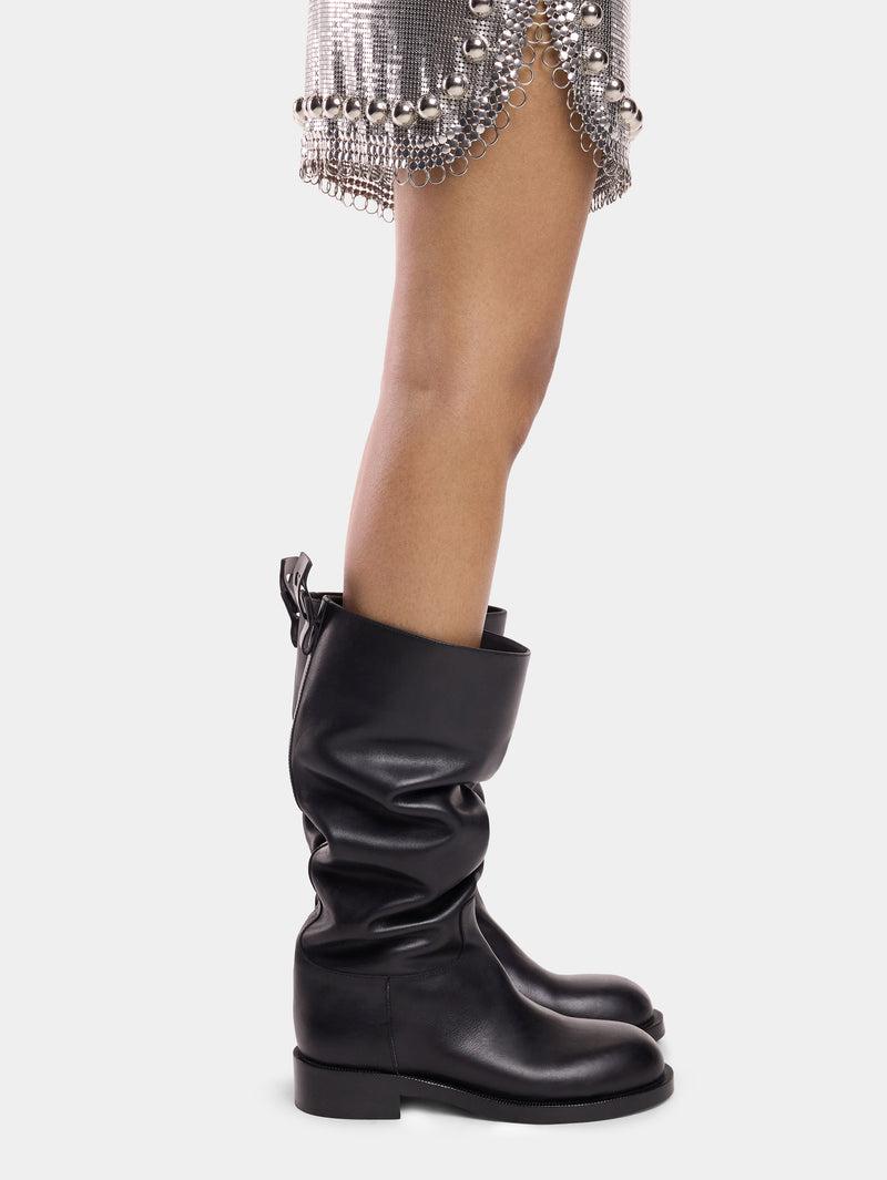 BLACK BOOTS IN SMOOTH LEATHER Product Image