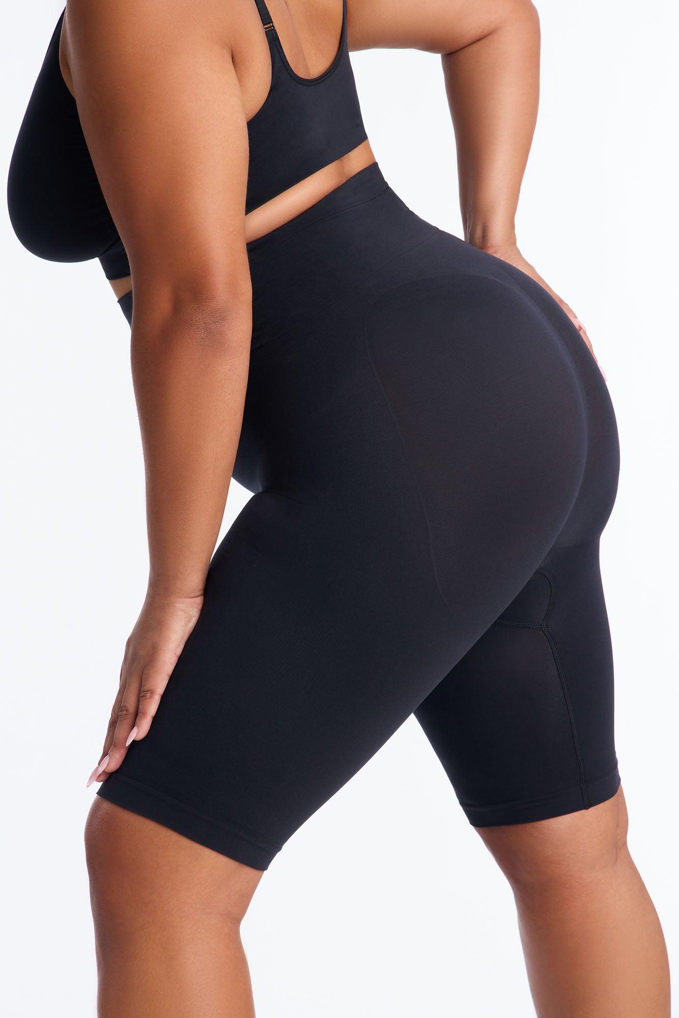 Nova Sculpt Seamless Strong Compression High Waisted Thigh Shaper - Black Female Product Image