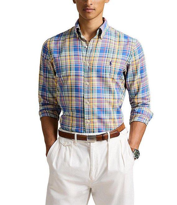 Polo Ralph Lauren Classic Fit Performance Stretch Oxford Plaid Long Sleeve Woven Shirt Product Image